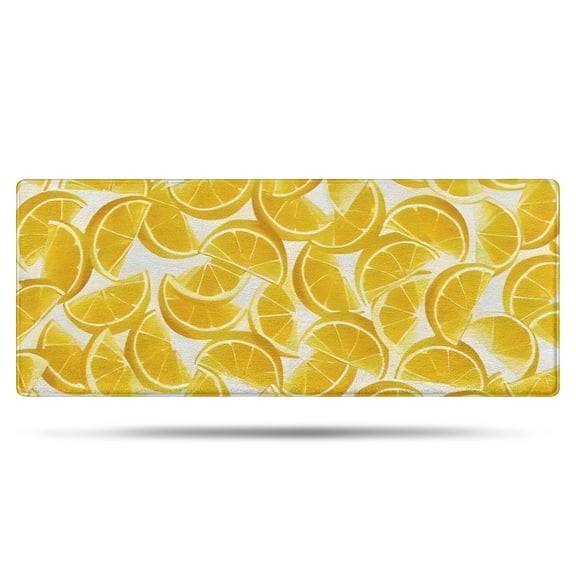 Orange Slices White Pattern Bathroom Rugs Mat,Non Slip Microfiber Bathroom Rug,Rubber Backing,Soft Bathroom Mats for Bathroom Floor,Tub and Shower,60x24in(150x60cm)
