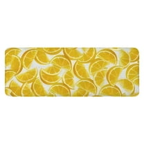 Orange Slices White Pattern Kitchen Rug Mat,Kitchen Runner Rugs Non Skid Washable,Decorative Kitchen Floor Mats for Kitchen,Sink,Laundry,17"x47.2"