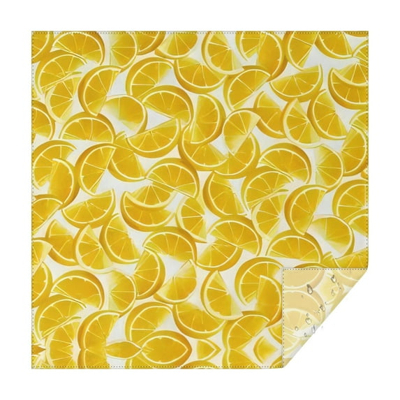 Orange Slices White Pattern Square Tablecloth,Waterproof Square Table Cover,Wipeable Spillproof Washable Table Cover for Home Kitchen Party Decor 60"x60"(152x152cm)