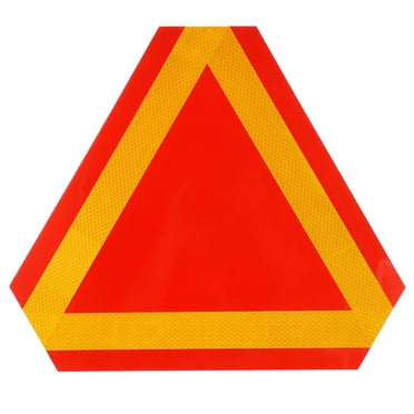 Farm Triangular Sign 2 Pack Slow Moving Vehicle Sign, Plastic, Farm Triangle Safety Sign ...