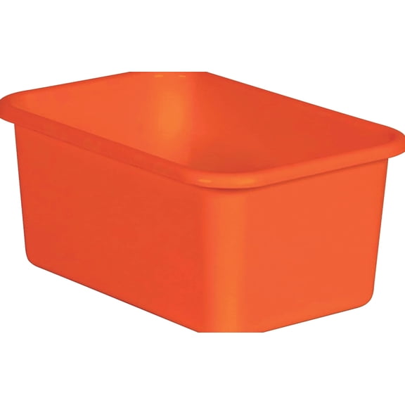 Orange Small Plastic Storage Bin Orange