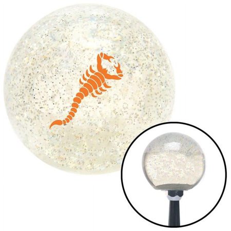 Orange Small Scorpion Clear Metal Flake Shift Knob with M16 x 1.5 Insert Shifter