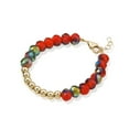 thumbnail image 1 of Orange Smokey Crystal Infant Toddler Girls Stackable Bracelet | Luxury Child Bracelet Gift | Baby Girls Bracelet (B1914), 1 of 2
