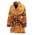 thumbnail image 1 of Orange Snakeskin Women Bathrobe One Size Univeral Fits, Snakes Python Fashion Lightweight Plush Fleece Long Robe For Women, 1 of 3