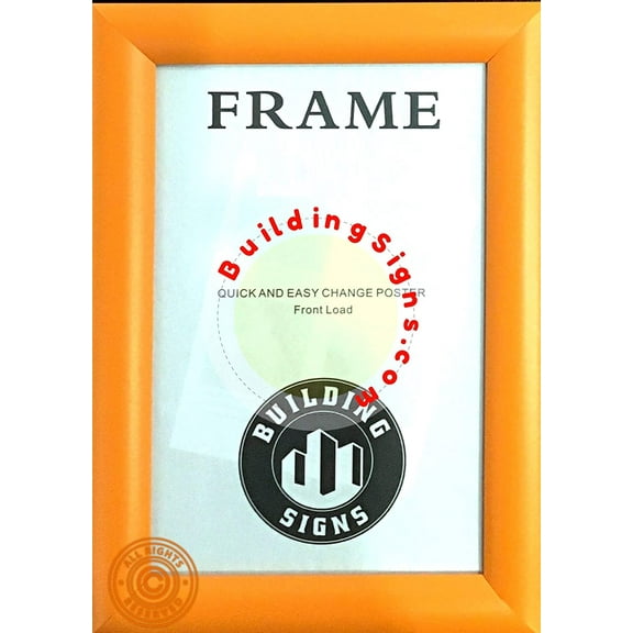 Orange Snap Poster Frame/Picture Frame/Notice Frame 8.5x14 Front Load Easy Open Snap Frame (Aluminum !!!) (ref-2201)
