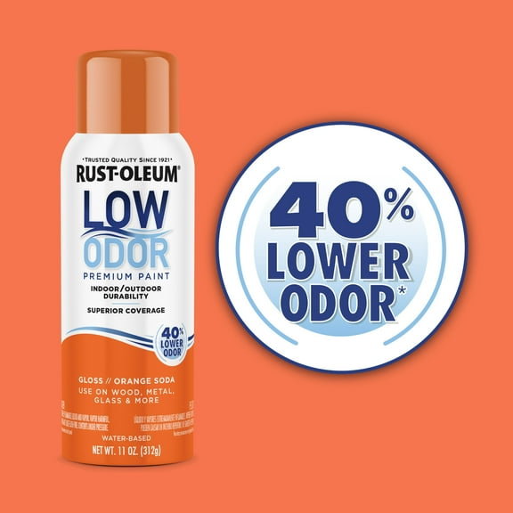 Orange Soda, Rust-Oleum Low Odor Premium Gloss Spray Paint- 11 oz