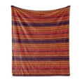 thumbnail image 1 of Orange Soft Flannel Fleece Throw Blanket, Abstract Hand Drawn Ethno Pattern Tribal Borders Doodle Style, Cozy Plush for Indoor and Outdoor Use, 70" x 90", Orange Red Plum, by Ambesonne, 1 of 6