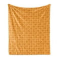 thumbnail image 1 of Orange Soft Flannel Fleece Throw Blanket, Vintage Ink Hand Drawn Style Outline Halved Citrus Fruit Repetition, Cozy Plush for Indoor and Outdoor Use, 60" x 80", Pale Orange and Paprika, by Ambesonne, 1 of 5