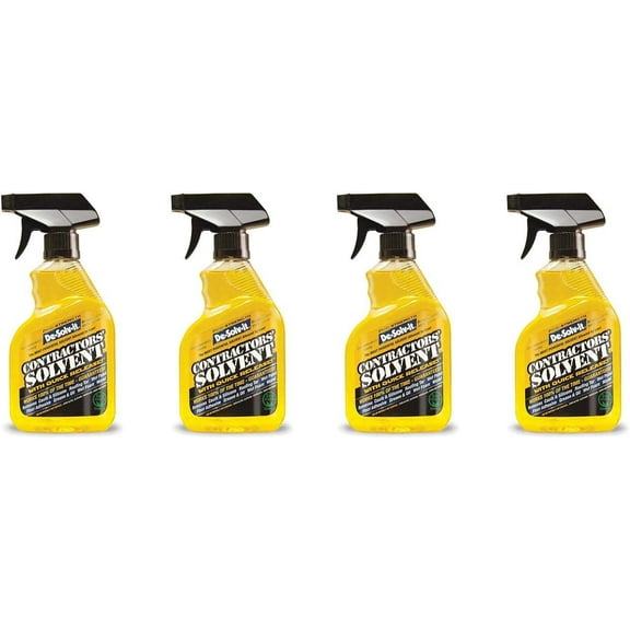 Orange Sol Contractor Solvent - All Purpose Cleaner, Citrus Scent - 4 Pack, 12 oz
