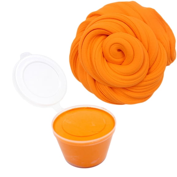 Orange Solid Color Butter Slime Furry Cloud Clay Toy Non-Sticky Stretchy Diy Noodle Craft For Kids Stress Relief