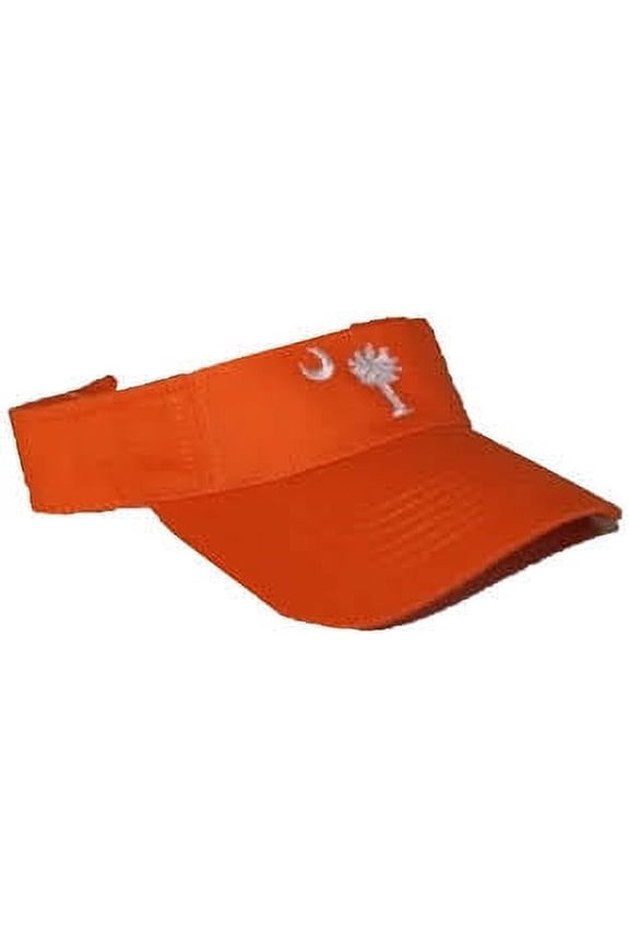 Orange South Carolina Palmetto Crescent Visor hat cap (RUF)