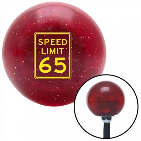 Orange Speed Limit 65 Red Metal Flake Shift Knob with M16 x 1.5 Insert Shifter Auto