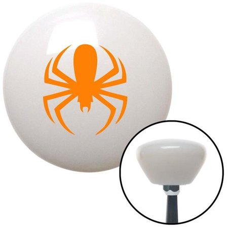 Orange Spider White Retro Shift Knob with M16 x 1.5 Insert Shifter Auto Manual Brody