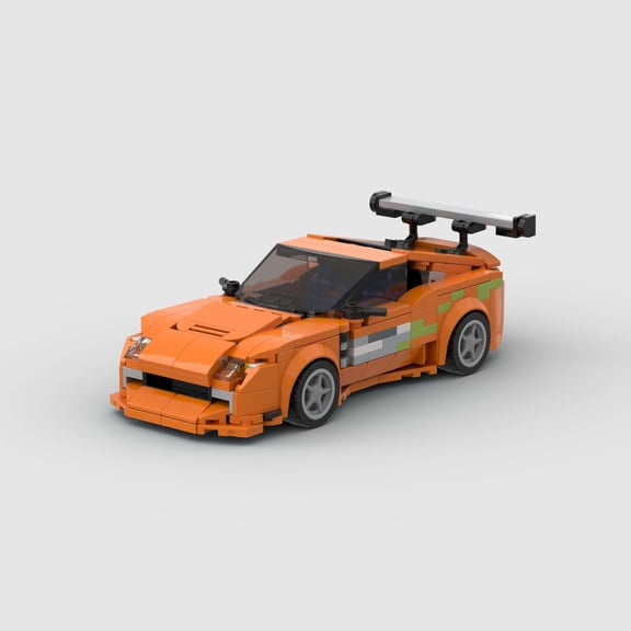 Orange Sports Car MOC Building Blocks,Speed Champions Cars toy building sets,City Vehicle DIY Building Bricks for Kids and Adults-358PCS