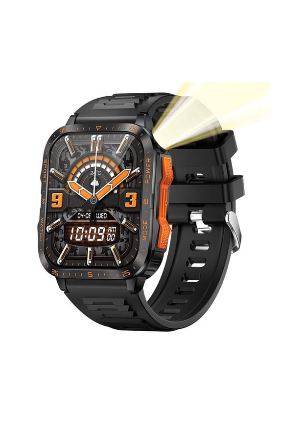 Orange Sports Watch With Hd Screen Bluetooth Calling Extra Long Battery Multiple Dial Patterns For Active Lifestyle And Sports