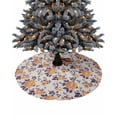thumbnail image 1 of Orange Spring Floral Christmas Tree Skirt 36 Inches Large Christmas Skirt Tree, Purple Botanical Watercolor Chic Tree Skirt Christmas Decorations for Fireplace Party Holidays Indoor Outdoor, 1 of 7