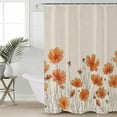 thumbnail image 1 of Orange Spring Floral Waterproof Fabric Shower Curtain, Summer Botanical Rustic Daisy Shower Curtain for Bathroom Curtains Bathtubs Hotel Washable Shower Curtains with 12 Hooks Extra Long 72x84, 1 of 6
