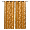 thumbnail image 1 of Orange Spring Leaves Blackout Curtains 90 Inch Length 2 Panels Set for Living Room Bedroom, Pastoral Botanical Striped Flowers Privacy Window Treatment Thermal Insulated Black Out Drapes 52"x90", 1 of 8