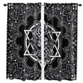 thumbnail image 1 of Orange Square Round Paisley Flower Curtains For Living Room Bedroom Window Treatment Home Decoration Drapes Kitchen Curtain, 1 of 7