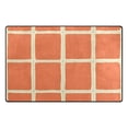 thumbnail image 1 of Orange Squares Pattern Memory Foam Area Rug 31"x20" Non Slip, Absorbent, Fade Proof for Living Room, Bedroom, Office, 1 of 7