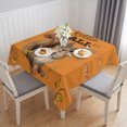 thumbnail image 1 of Orange Squirrel Hello Fall Table Cloth Waterproof Tablecloths, Maple Leaf Thanksgiving Tablecloth Dining Table Cover for Kitchen Party Tabletop Outdoor, Square Tablecloth 54x54 Inch, 1 of 9
