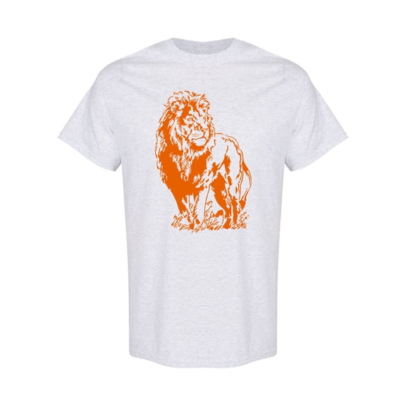 Orange Standing Lion T-Shirt Men -Image by Shutterstock, Male Large