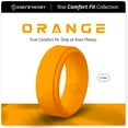 thumbnail image 1 of Orange Step Edge Breathable Comfort Fit Silicone Ring 9mm Bandwidth, 1 of 7