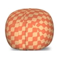 thumbnail image 1 of Orange Storage Toy Bag Chair, Abstract Repeating Diagonal Wavy Line Pattern Retro Style Ornament, Stuffed Animal Organizer Washable Bag, Large Size, Burnt Orange Pale Orange, by Ambesonne, 1 of 3