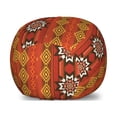 thumbnail image 1 of Orange Storage Toy Bag Chair, Indigenous Cultural Motif Pattern Traditional Borders, Stuffed Animal Organizer Washable Bag, Small Size, Orange Yellow and White, by Ambesonne, 1 of 3