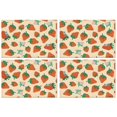 thumbnail image 1 of Orange Strawberry Plants Fruit Summer Placemats Table Placemats Set Of 4-Linen Kitchen Washable Placemats Table Mats 11.8"x17.7" Non-Slip Heat Resistant, 1 of 6