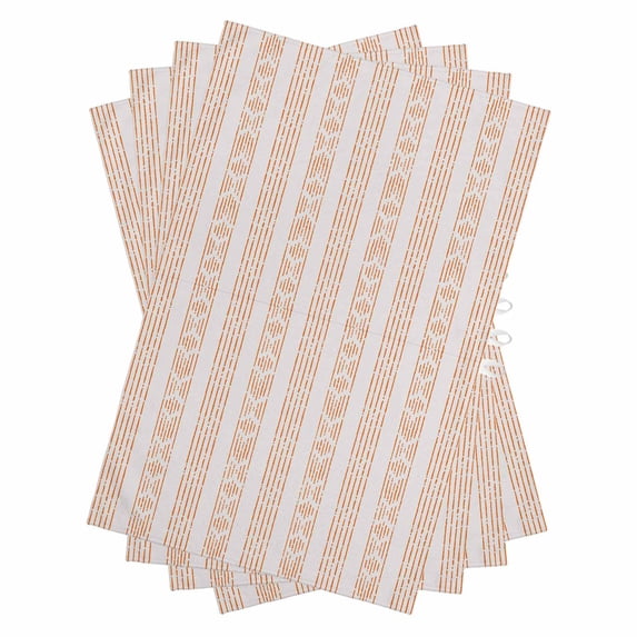 Orange Stripe Kitchen Towels Set of 4, Water Absorbent Dish Towel, Modern Abstract Art Vertical Stripes Beige Decorative Hand Towels - Quick Drying Cloth for Cooking Baking, 18x28 Inch