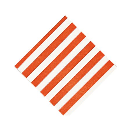 Orange Striped Beverage Napkins - Party Tableware & Printed Tableware