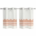 thumbnail image 1 of Orange Striped Kitchen Curtains Window Panels, Abstract Modern Geometric Stripes Insulated Window Treatment Curtain, Grommet Curtains for Bedroom/Living Room/Bathroom, 2 Piece 27.5"Wx39"L, 1 of 8