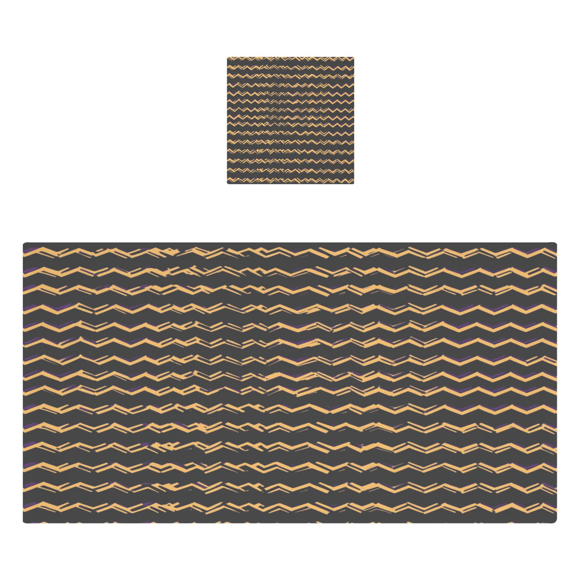 Orange Striped Pattern 2 Piece Cotton Bath and Face Towel Set Soft and Absorbent, for Beach Pool Bathroom