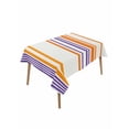 thumbnail image 1 of Orange Striped Table Cloth, Waterproof Tablecloth for Rectangle Tables, Farmhouse Stripes Modern Abstract Art Reusable Washable Fabric Table Cover for Restaurant Kitchen Dining Tables 60"x102", 1 of 9