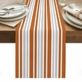 thumbnail image 1 of Orange Stripes Table Runner - 60 Inch Long, Kitchen Dining Table Runner Dresser Scarves, Modern Minimalist Horizontal Ombre Lines Farmhouse Decor for Coffee Tables Wedding Party Banquet, 1 of 8