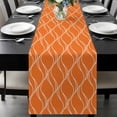 thumbnail image 1 of Orange Stripes Table Runner 72 Inches Long, Simple Geometric Modern Monochrome Kitchen Coffee Dining Table Decoration for Home Party Birthday Wedding Home Decor 16x72 Inches, 1 of 8
