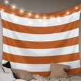 thumbnail image 1 of Orange Stripes Tapestry for Bedroom Wall Hanging Tapestry, Simple Orange White Texture Ceiling Backdrop Tapestries Poster Blanket Wall Decor for Teens Room Living Room Dorm 55" x 73", 1 of 8