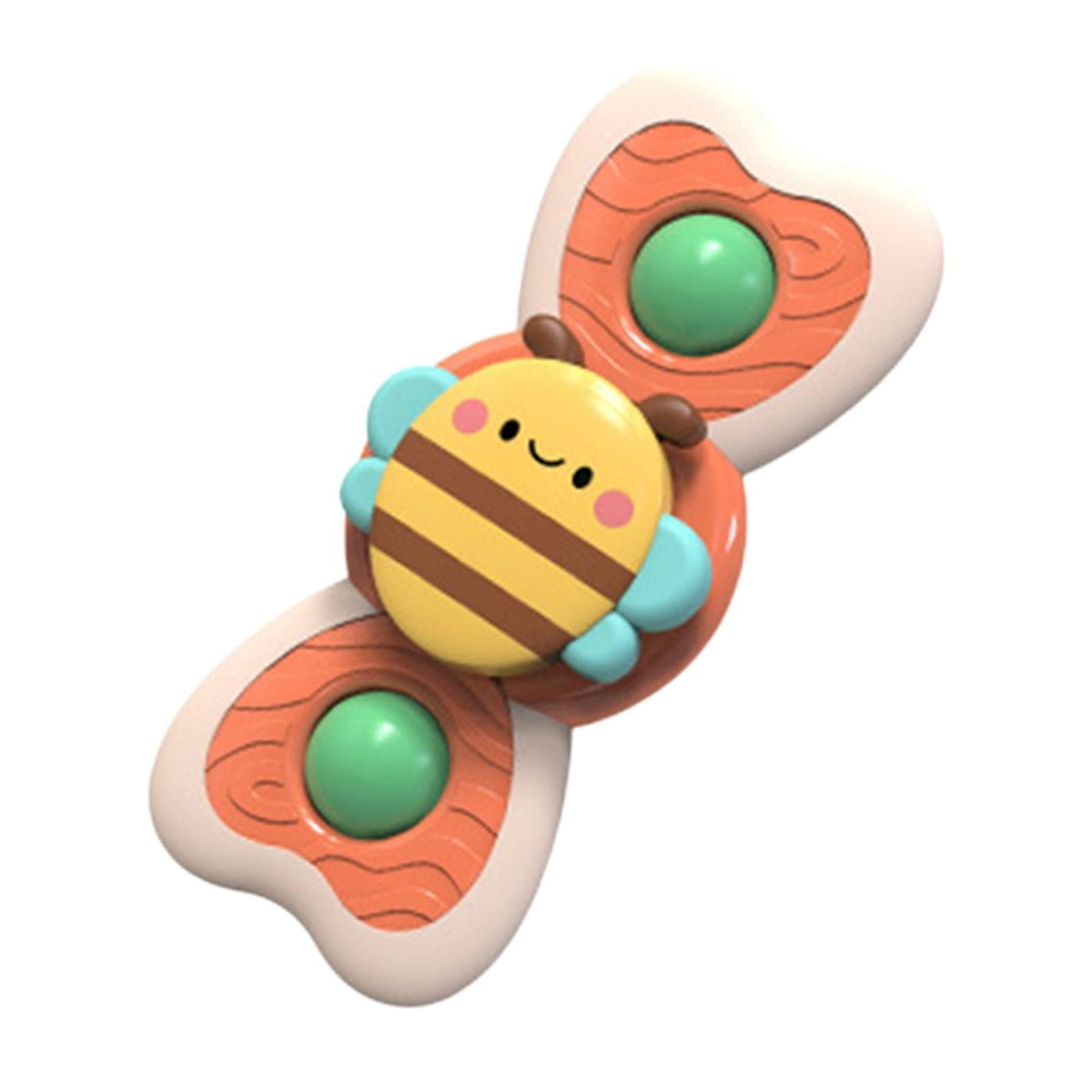 Orange Suction Cup Spinning Toy Set Rotating Educational Toy Smooth ...