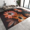 thumbnail image 1 of Orange Sun Flower Area Rug, Modern Pastoral Style Indoor Non-Slip Kids Rugs, Machine Washable Breathable Durable Carpet For Front Entrance Floor Decor 2x3ft, 1 of 6