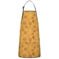 thumbnail image 1 of Orange Sun Moon Star Planet Pattern Apron-Garden Aprons for Women with Pockets-Cotton Linen Waterproof Kitchen Cooking Gardening Aprons Adjustable for Kitchen,Cooking,BBQ and Salon 33x27 Inch, 1 of 7