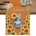 thumbnail image 1 of Orange Sunflower Gnomes Table Runner 72 Inches, Summer Botanical Floral Bed Runner Dresser Scarves Tabletop for Indoor Outdoor Parties/Ceremony/Banquet, 16" x 72", 1 of 9