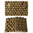 thumbnail image 1 of Orange Sunflowers Fall Placemats Set of 12, Thanksgiving Botanical Floral Placemats for Dining Table, Place Mats for Kitchen Tabletop, Waterproof Wipeable Dining Table Mats Set, 1 of 9