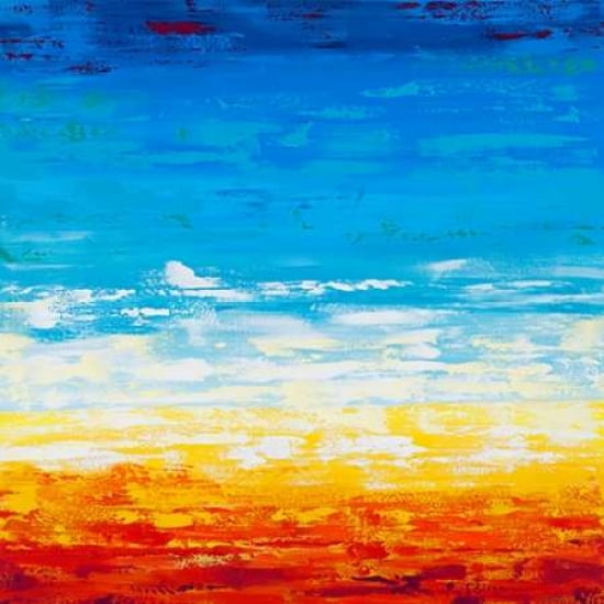 Orange Sunrise Canvas Art - Ben Bonart (24 x 24)