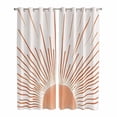 thumbnail image 1 of Orange Sunshine Kitchen Curtains 96 Inch Length, Lines Retro Abstract Middle Century Grommet Top Bedroom Living Room Curtains, Light Filtering Cafe Curtain Drapes 2 Panels Set 104''x96'', 1 of 9