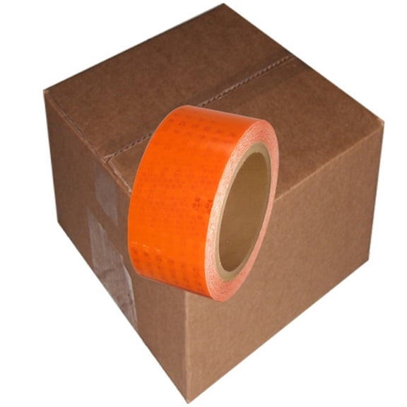 Orange Super Bright High Intensity Reflective Tape 2" X 30 Ft Roll (12 Roll/Case)