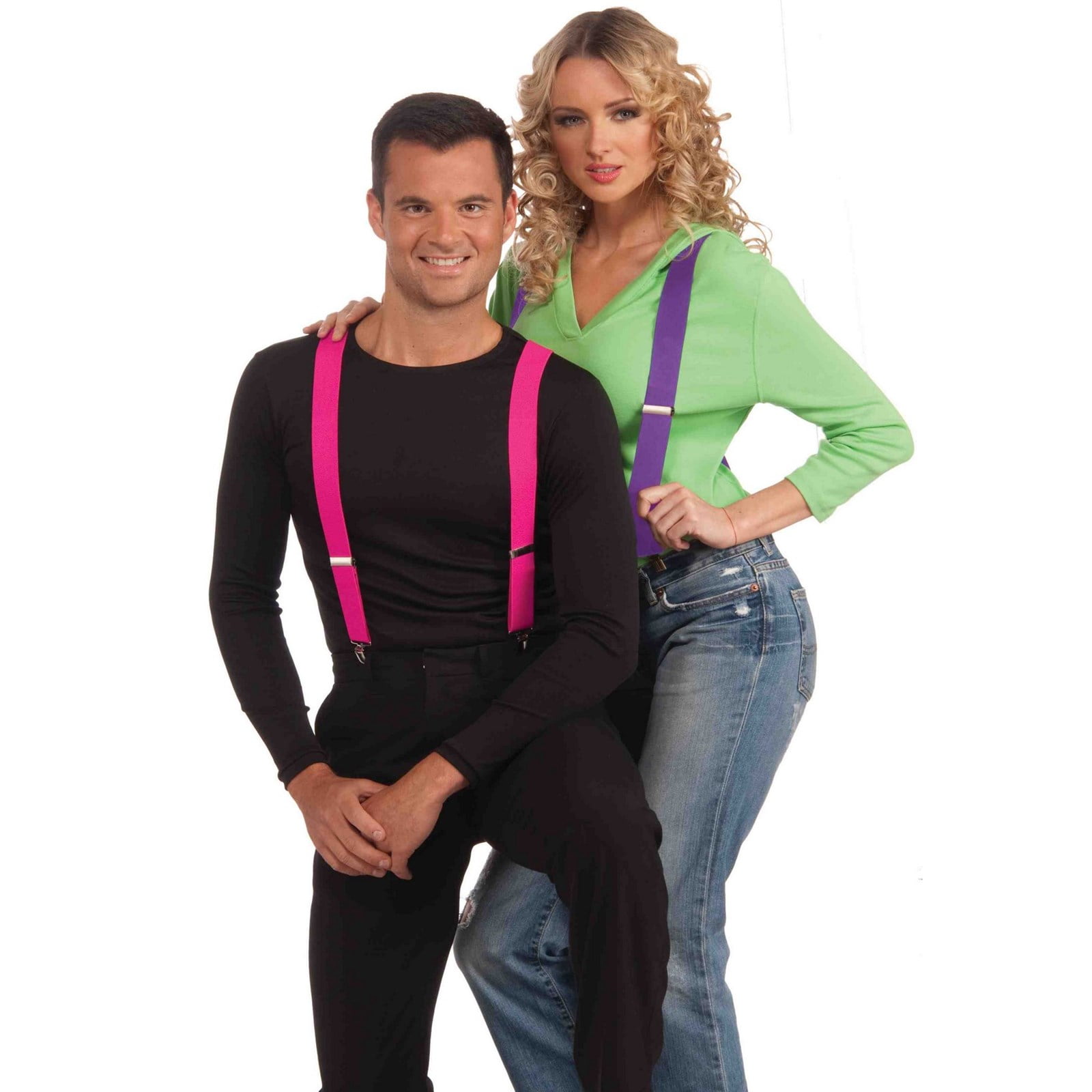 Black Suspenders X-back stretch teen adult costume tux style entertainer  formal