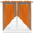 thumbnail image 1 of Orange Swag Valances for Windows 2 Pack Greek Chinese Style Border Geometric Swag Kitchen Curtains 45 Inches Long Rod Pocket Short Window Treatment for Kitchen Bathroom 36"x45", 1 of 8
