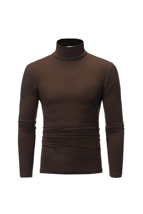Orange Sweater Compression Shirt Turtle Neck Mens Slim Fit Knitted Pullover Casual Turtleneck Sweater