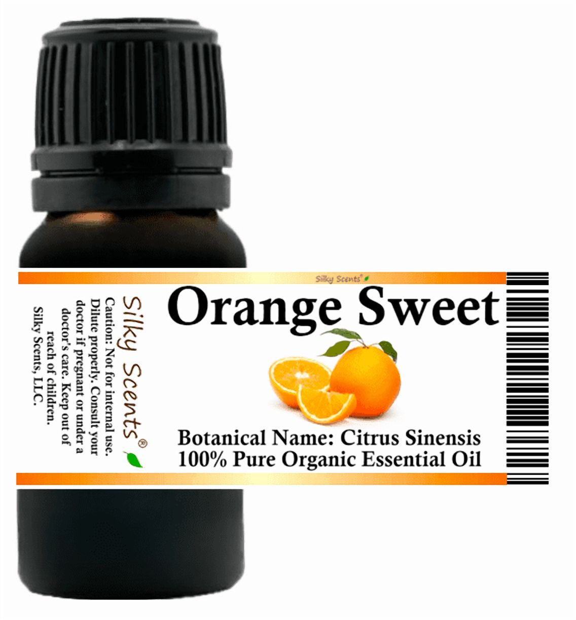 Orange Sweet Organic Essential Oil 1 fl oz (30 ml) - 100% Pure and Natural by Silky Scents